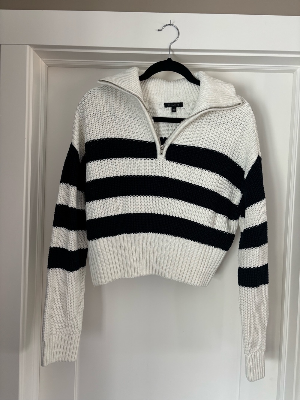 Striped Quarter-Zip Sweater from Dynamite